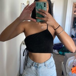 Tiger Mist crop top, adjustable ties